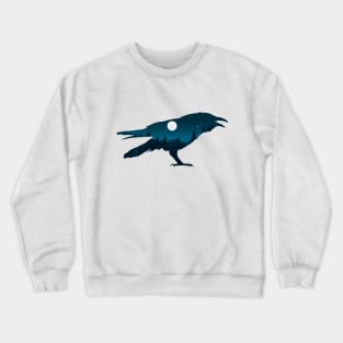 Night Forest Raven Crewneck Sweatshirt